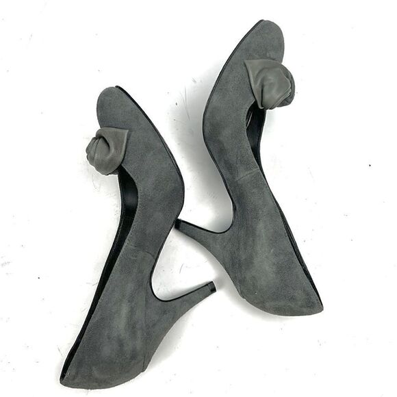 New Andrea Morelli Italy Gray Suede Pumps Heels EUR 36 US 6 - Picture 7 of 16